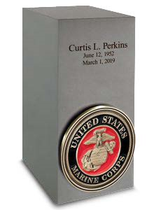 Military Salute Pewter Urn with Applique